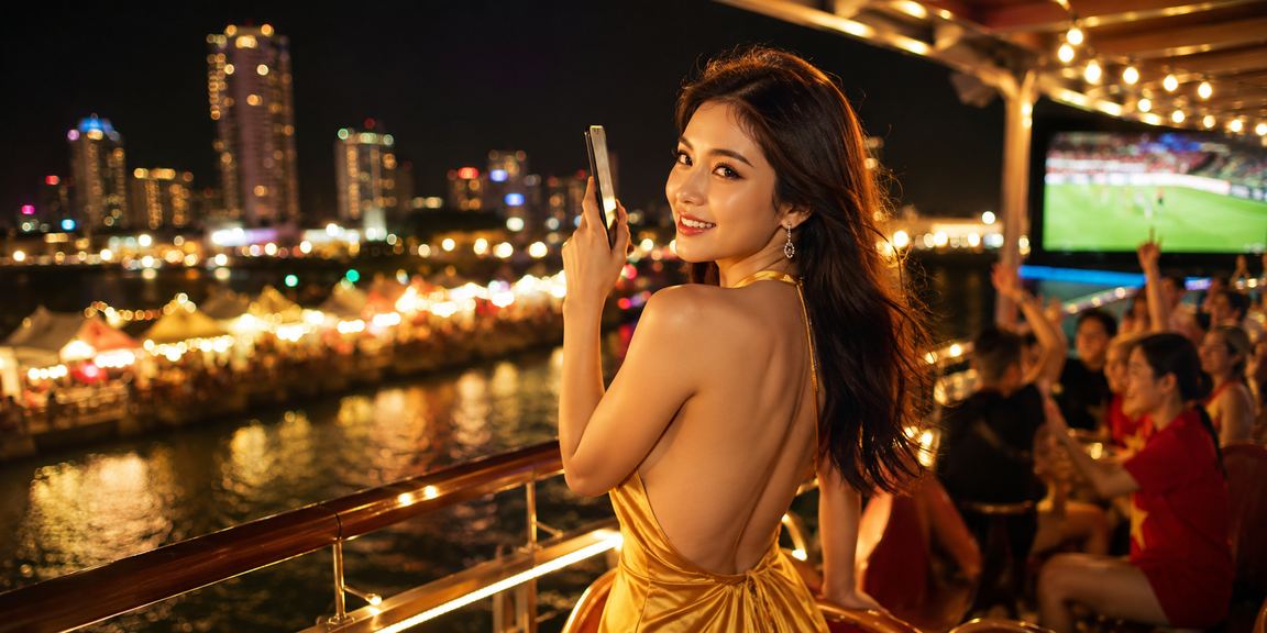Người dùng tại Nha Trang truy cập ứng dụng casino và cá cược trên điện thoại Android ở chợ đêm