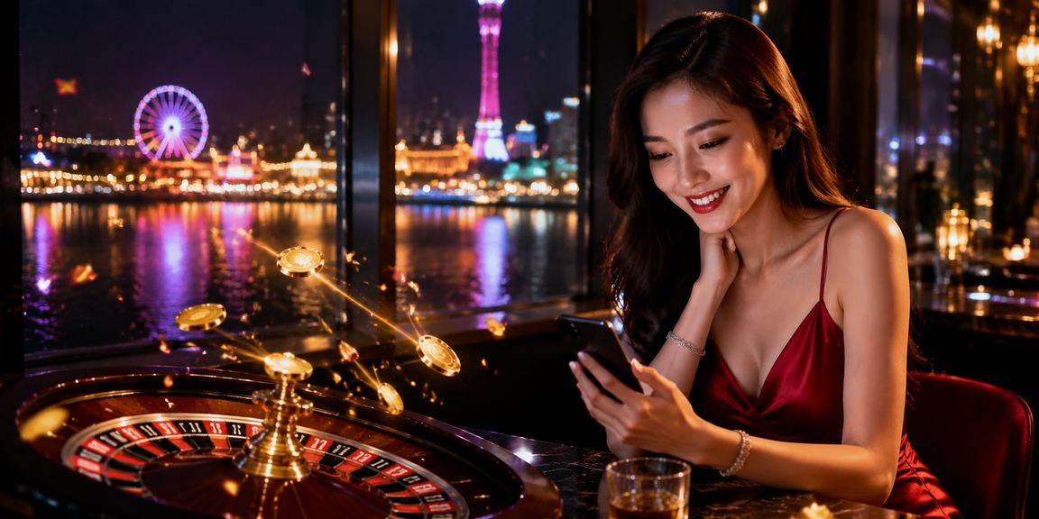 Người chơi tại Phú Quốc trải nghiệm roulette trực tuyến trên thiết bị di động bên bờ biển